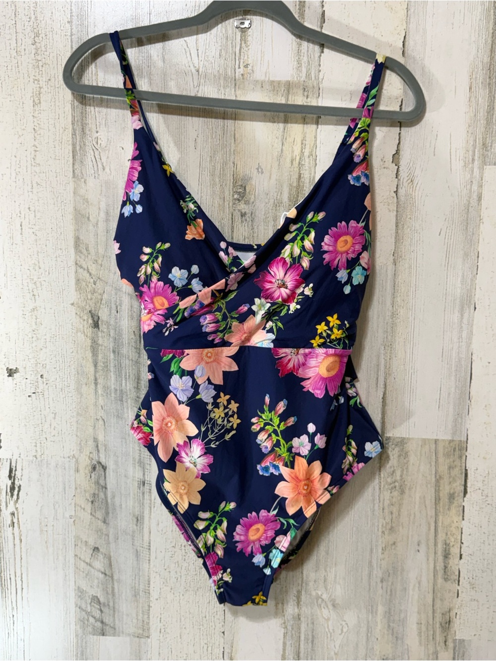 Freshwater Swim Floral V-Neck One-Piece Swimsuit — Pink & Peach Blooms